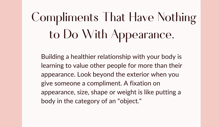 Compliments Beyond Physical Appearance