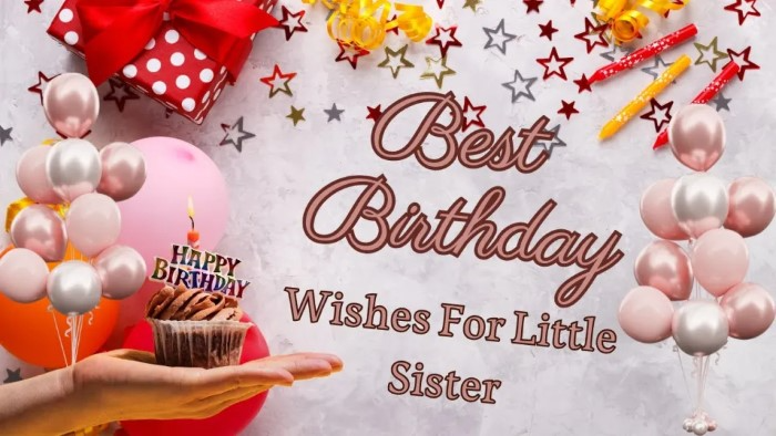 Short and Sweet Birthday Wishes for Little Sister