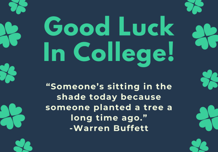 Heartfelt Good Luck Wishes for College Life