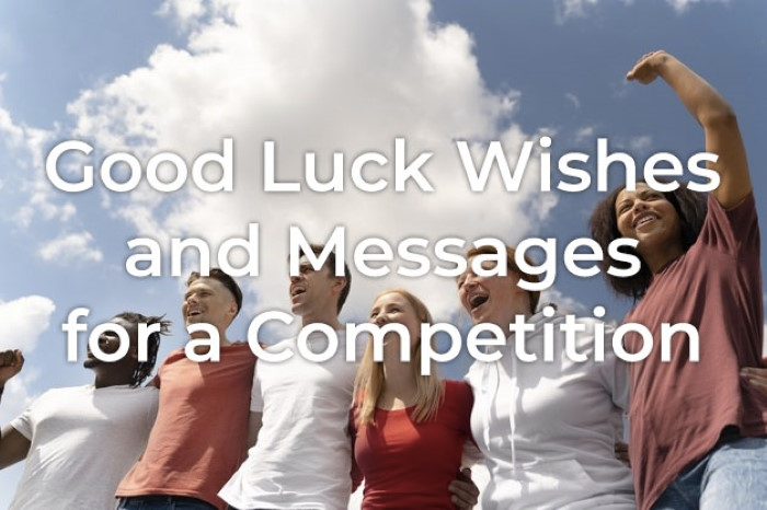 Specific Examples of Good Luck Wishes for Different Tournaments