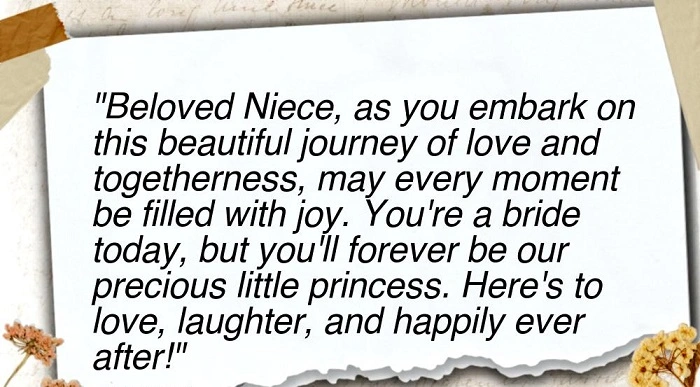 Types of Wedding Wishes for Your Niece
